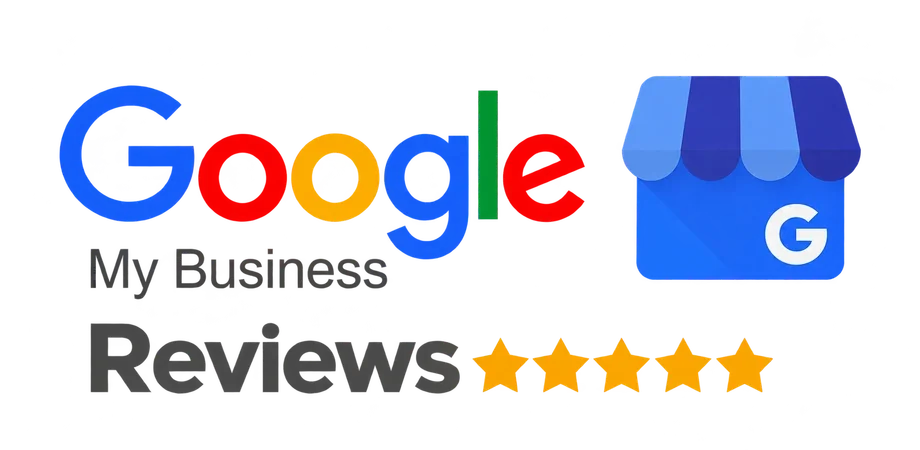 Google My Business Reviews com cinco estrelas